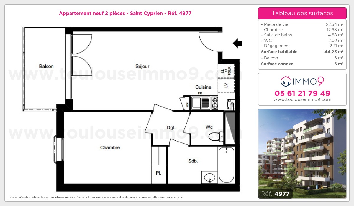 Plan et surfaces, Programme neuf  Référence n° 