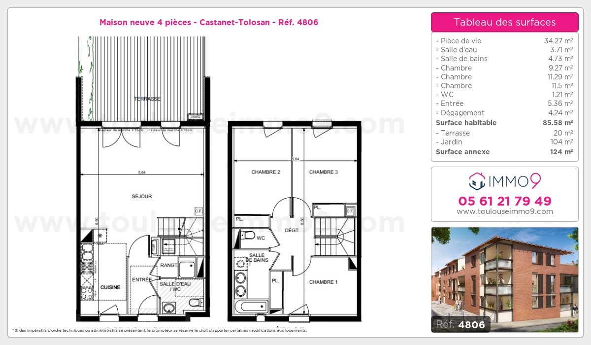 Plan et surfaces, Programme neuf  Référence n° 