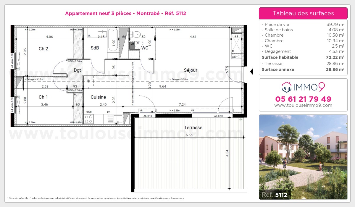 Plan et surfaces, Programme neuf  Référence n° 