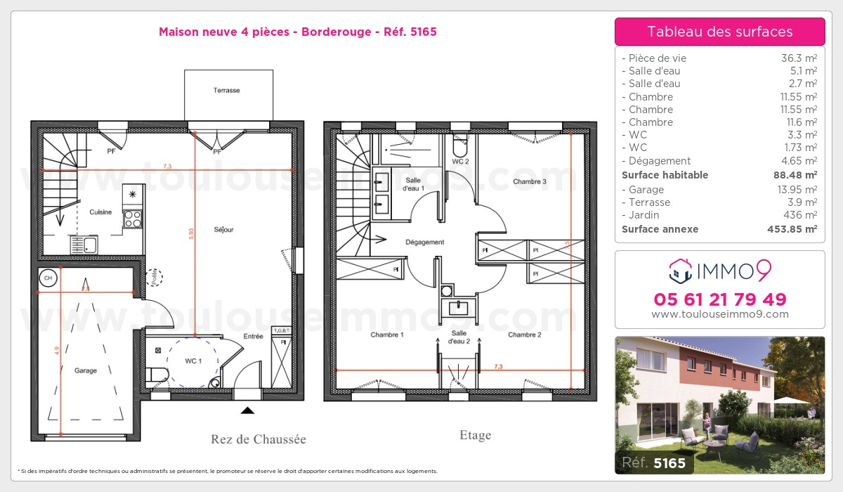 Plan et surfaces, Programme neuf  Référence n° 