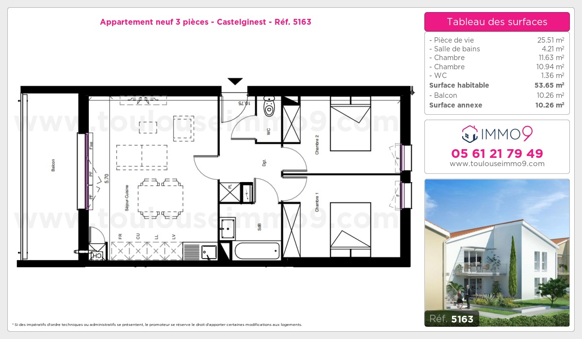 Plan et surfaces, Programme neuf  Référence n° 