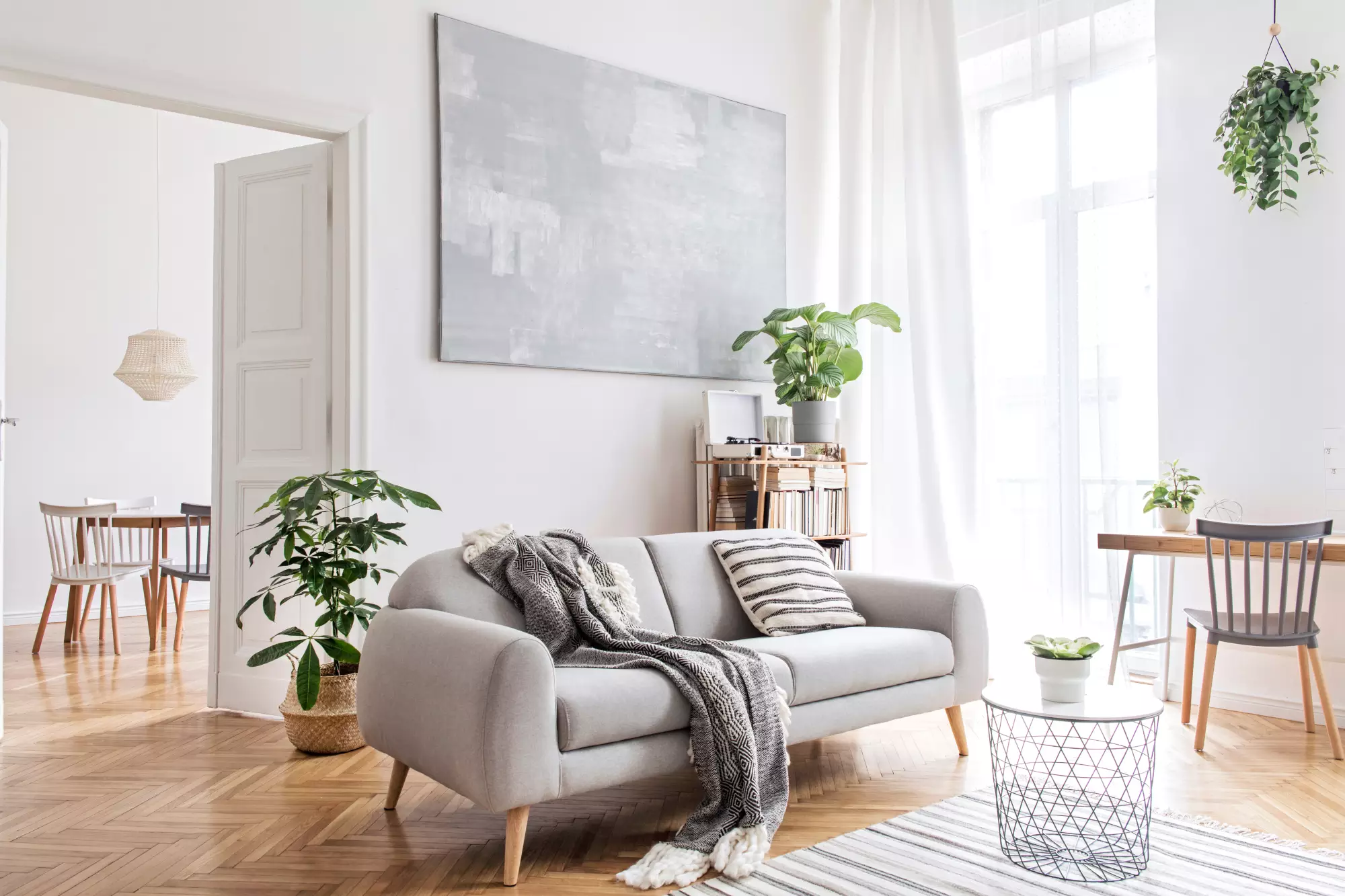 Séjour dans un appartement neuf