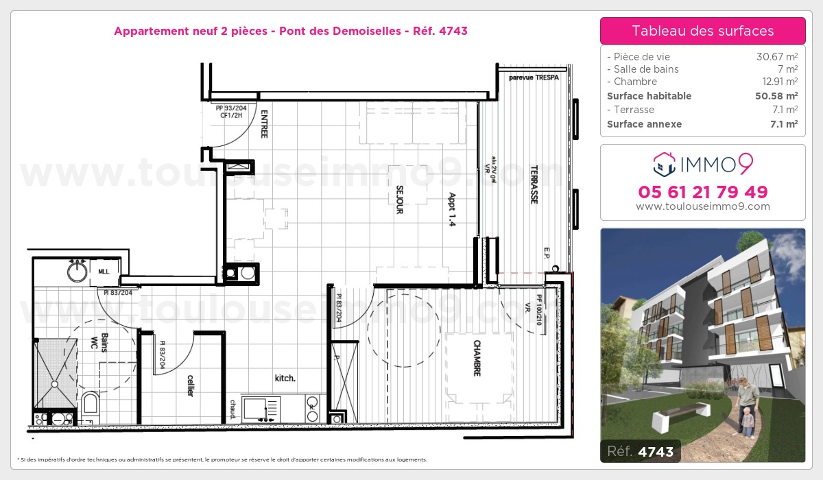 Plan et surfaces, Programme neuf  Référence n° 