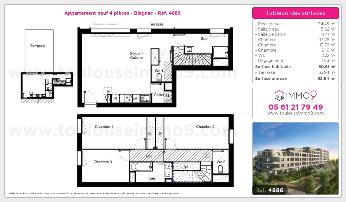 Plan et surfaces, Programme neuf  Référence n° 