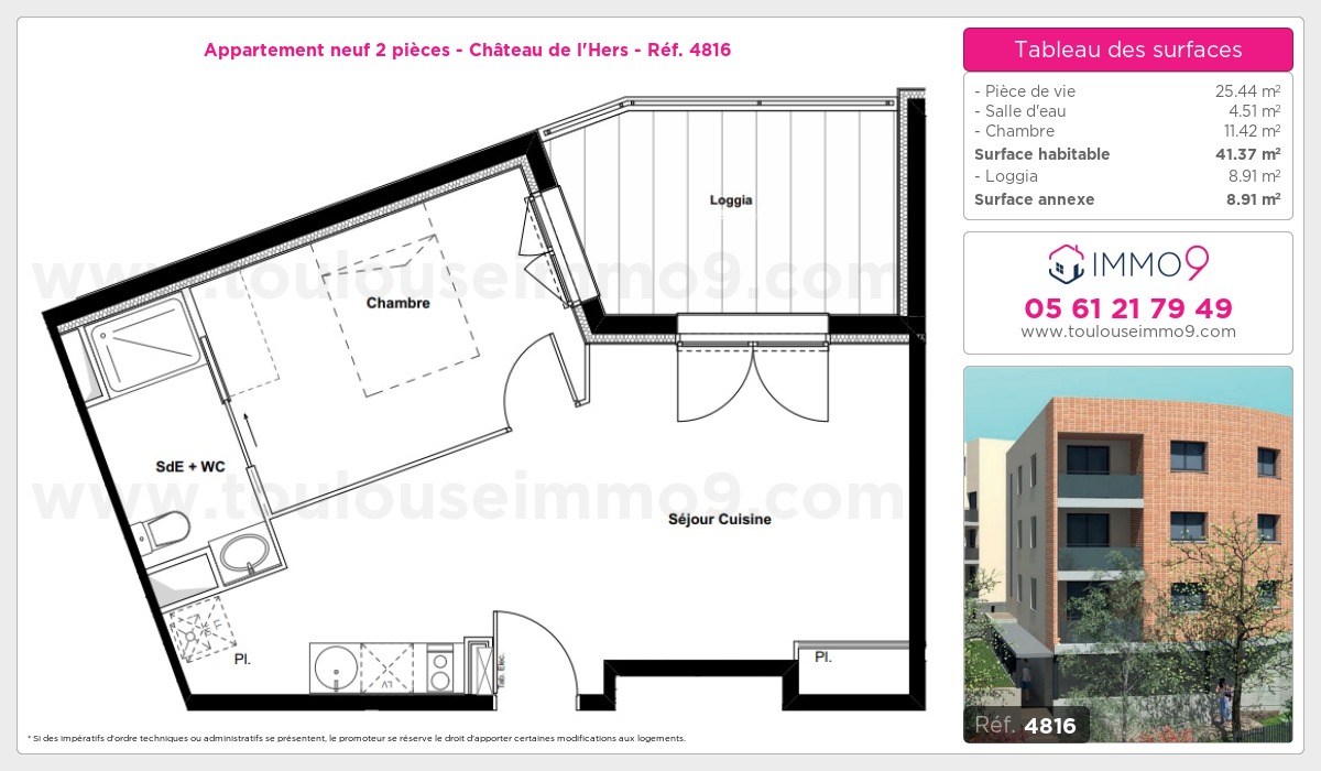 Plan et surfaces, Programme neuf  Référence n° 