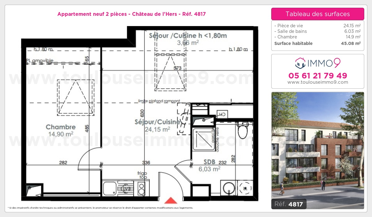 Plan et surfaces, Programme neuf  Référence n° 