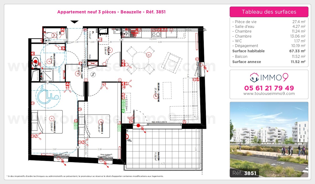 Plan et surfaces, Programme neuf  Référence n° 