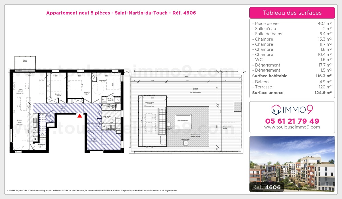 Plan et surfaces, Programme neuf  Référence n° 