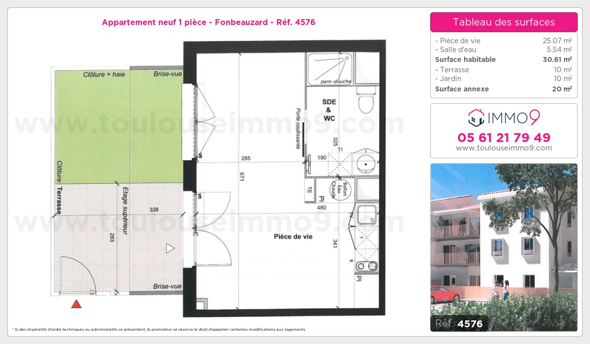 Plan et surfaces, Programme neuf  Référence n° 