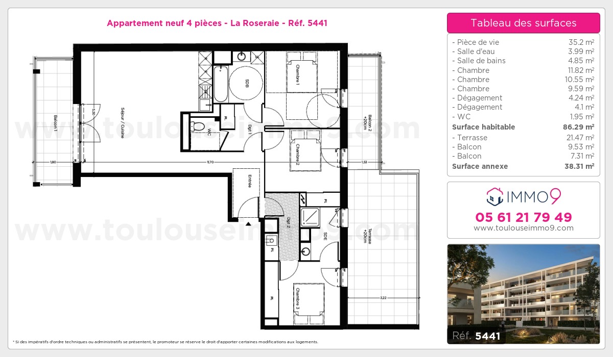 Plan et surfaces, Programme neuf  Référence n° 