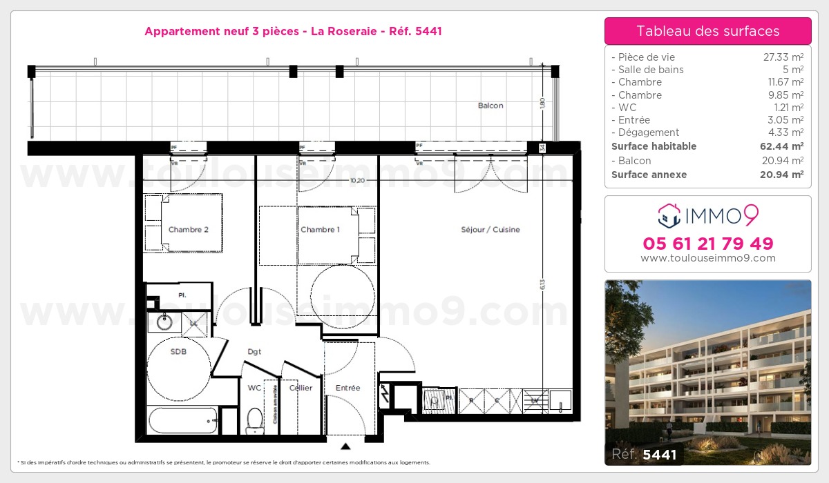 Plan et surfaces, Programme neuf  Référence n° 