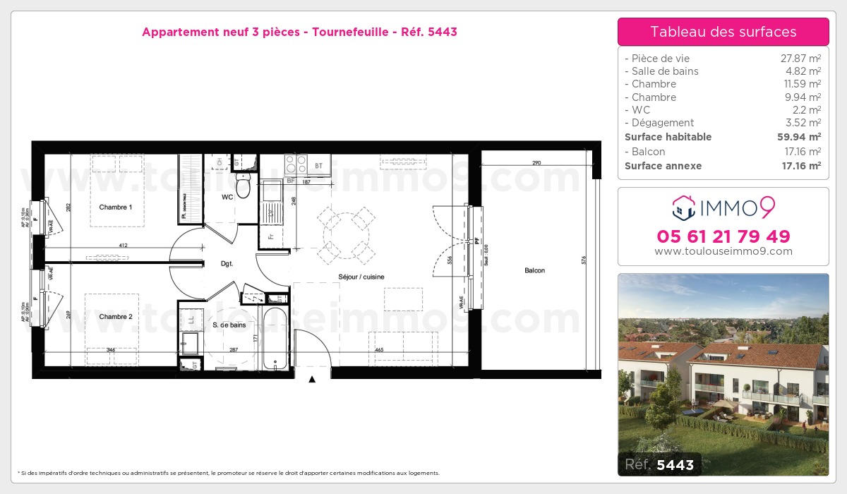 Plan et surfaces, Programme neuf  Référence n° 