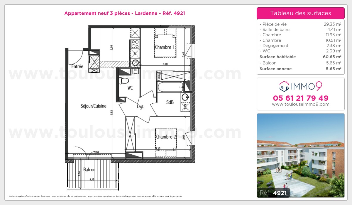 Plan et surfaces, Programme neuf  Référence n° 