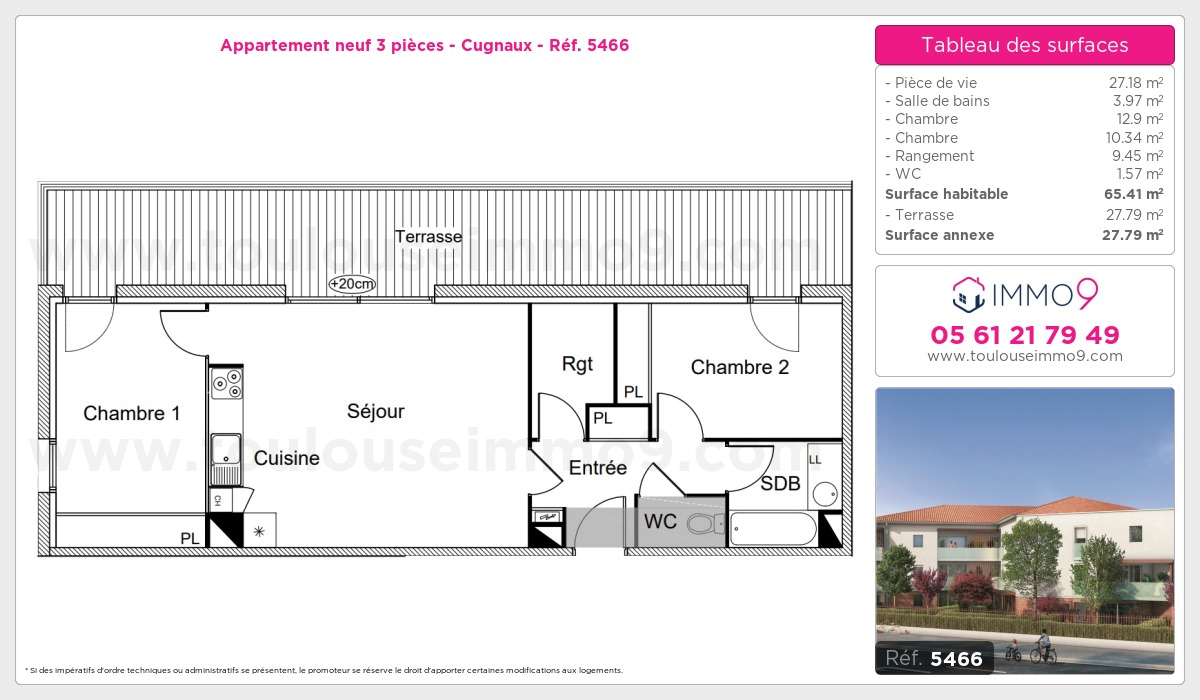 Plan et surfaces, Programme neuf  Référence n° 