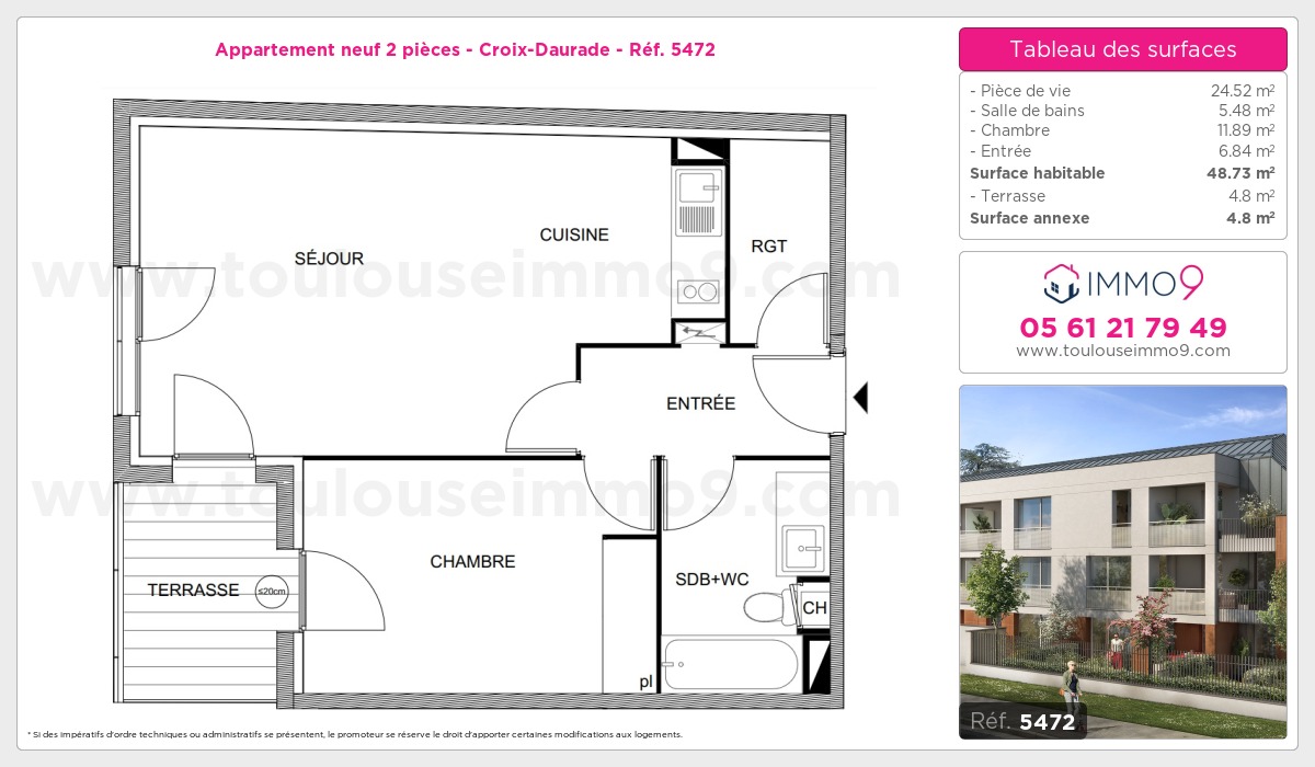 Plan et surfaces, Programme neuf  Référence n° 