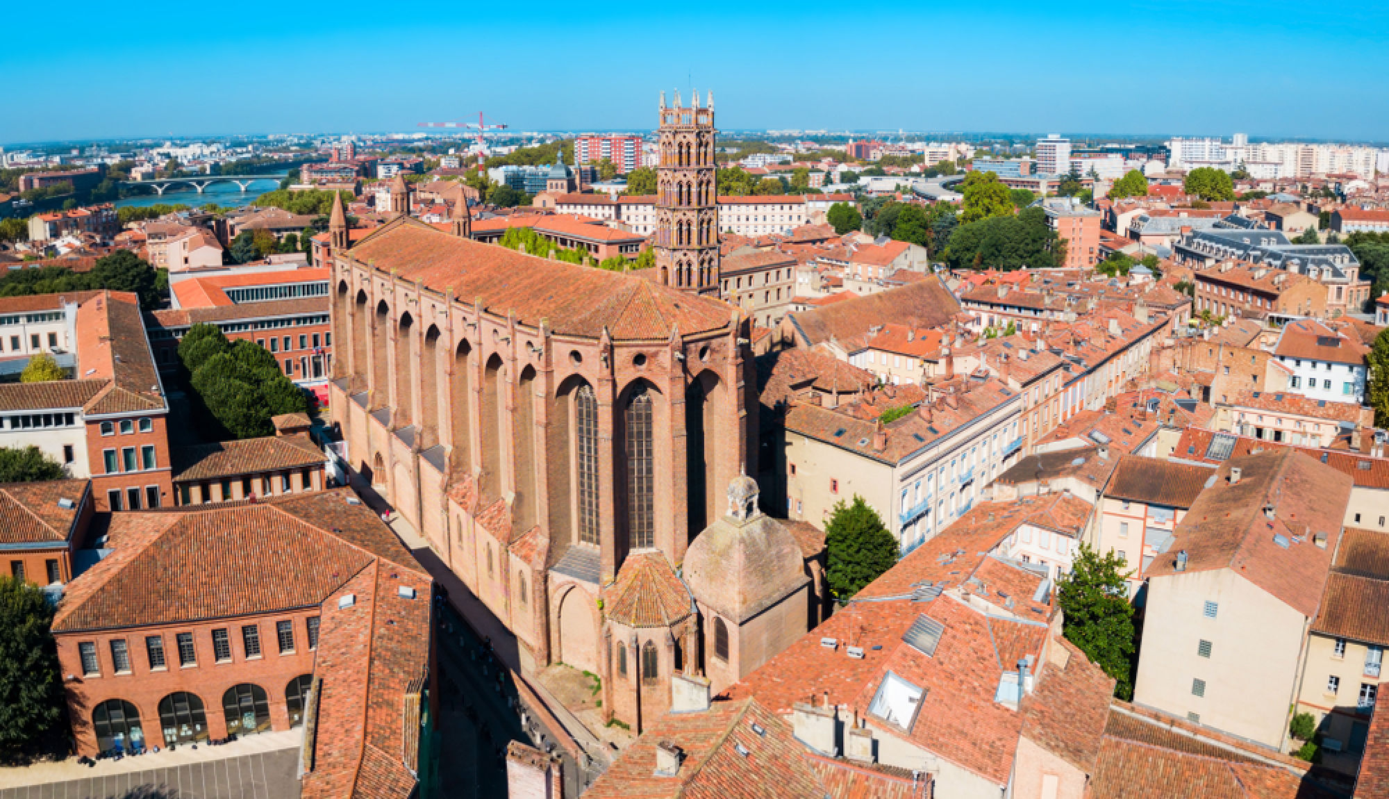 Vue aérienne de Toulouse