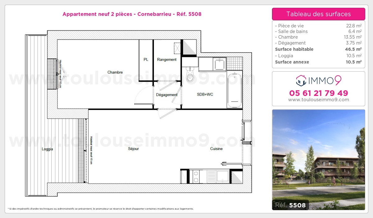 Plan et surfaces, Programme neuf  Référence n° 