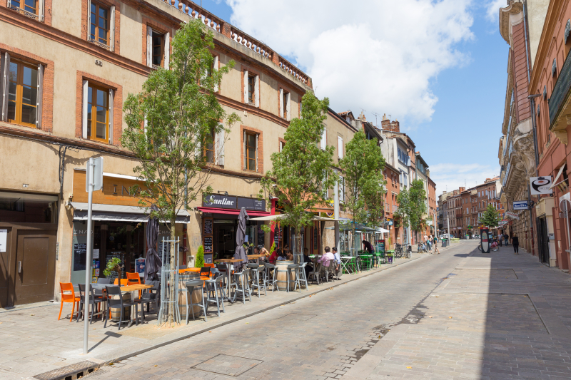 La rue Jean Suau à Toulouse