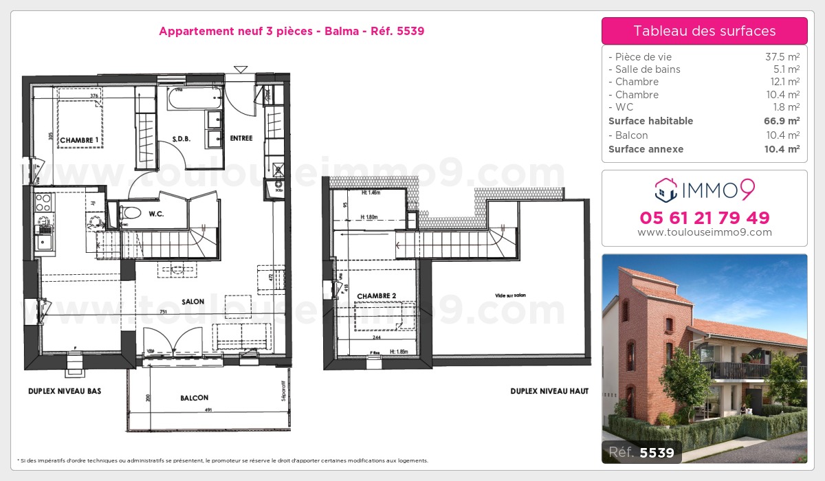 Plan et surfaces, Programme neuf Balma Référence n° 5539