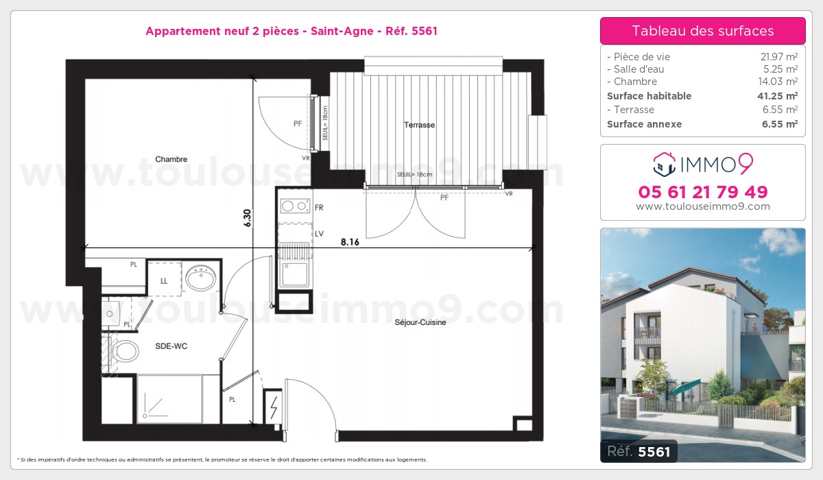 Plan et surfaces, Programme neuf  Référence n° 