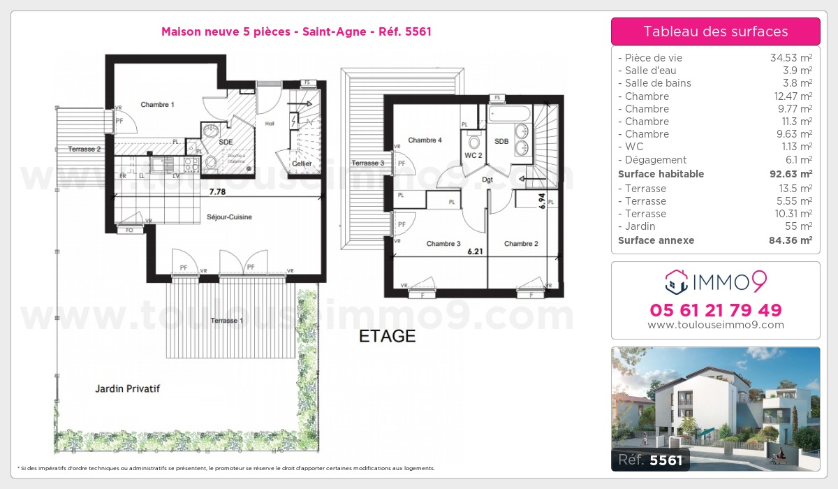 Plan et surfaces, Programme neuf  Référence n° 