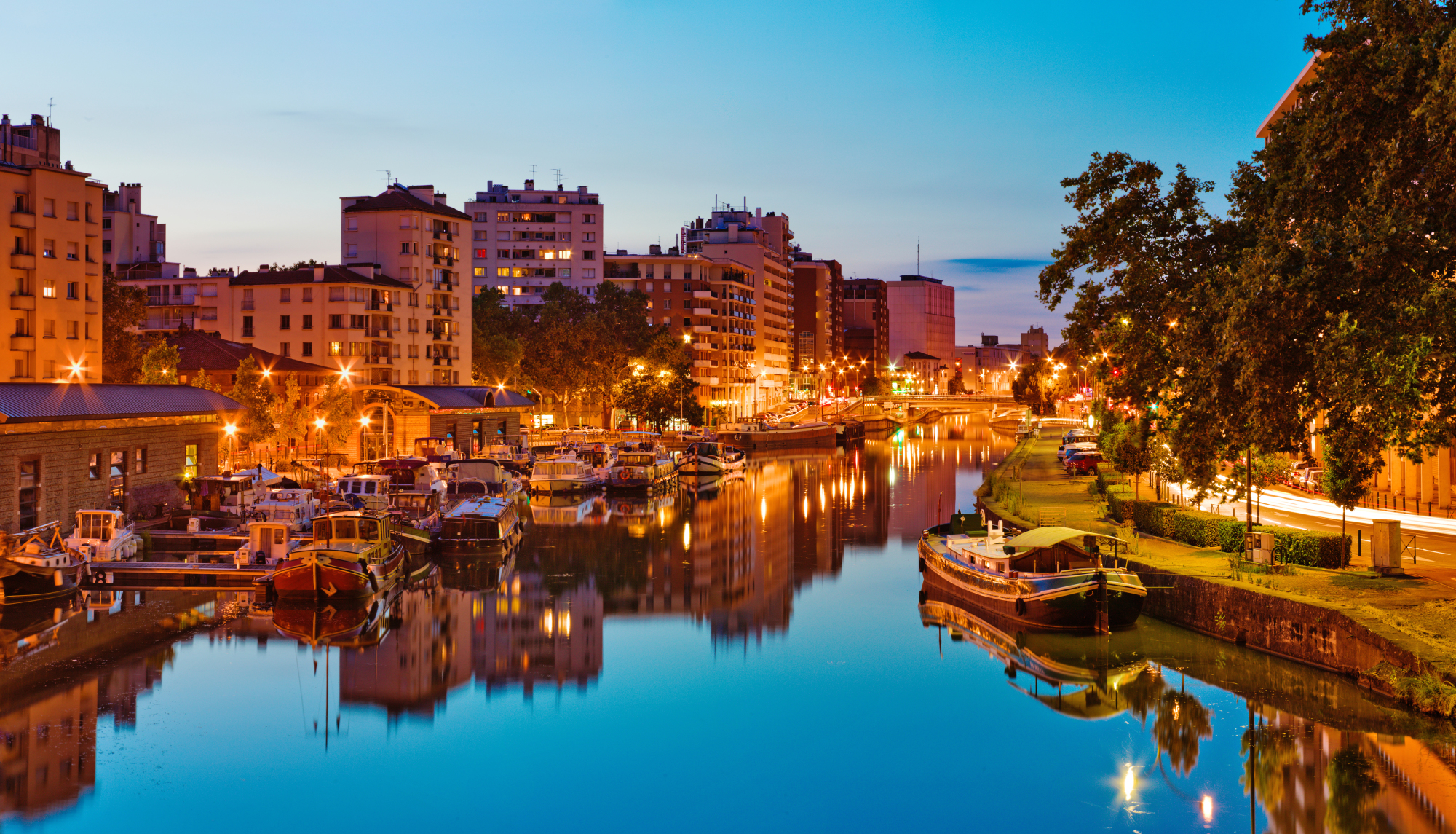 Un coucher de soleil à Port Saint-Sauveur à Toulouse