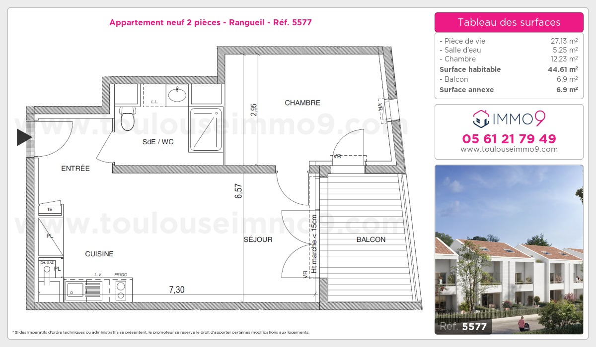 Plan et surfaces, Programme neuf  Référence n° 