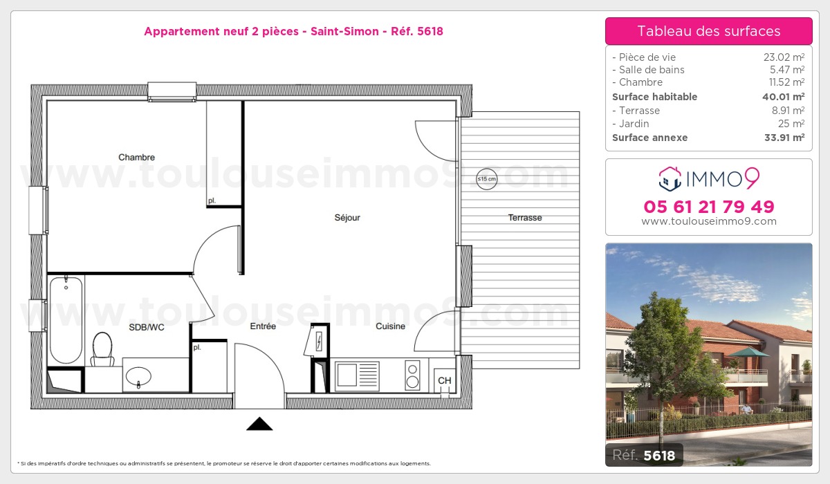 Plan et surfaces, Programme neuf  Référence n° 