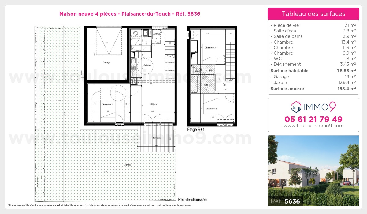 Plan et surfaces, Programme neuf  Référence n° 