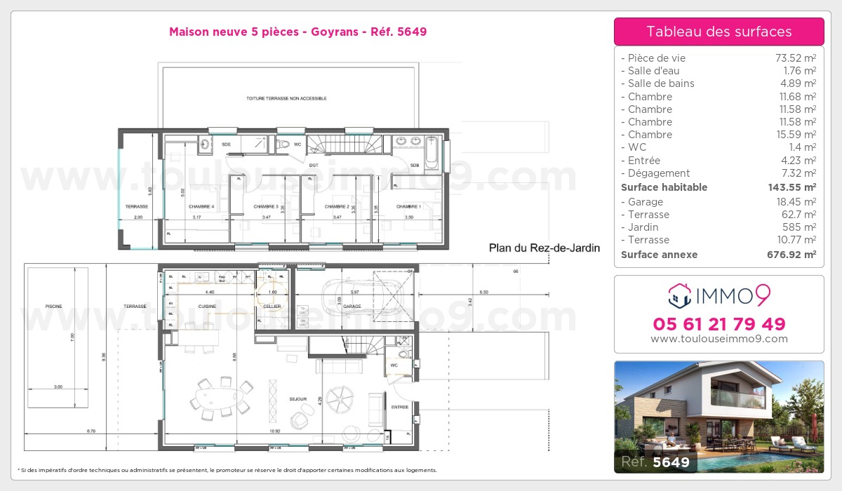 Plan et surfaces, Programme neuf  Référence n° 