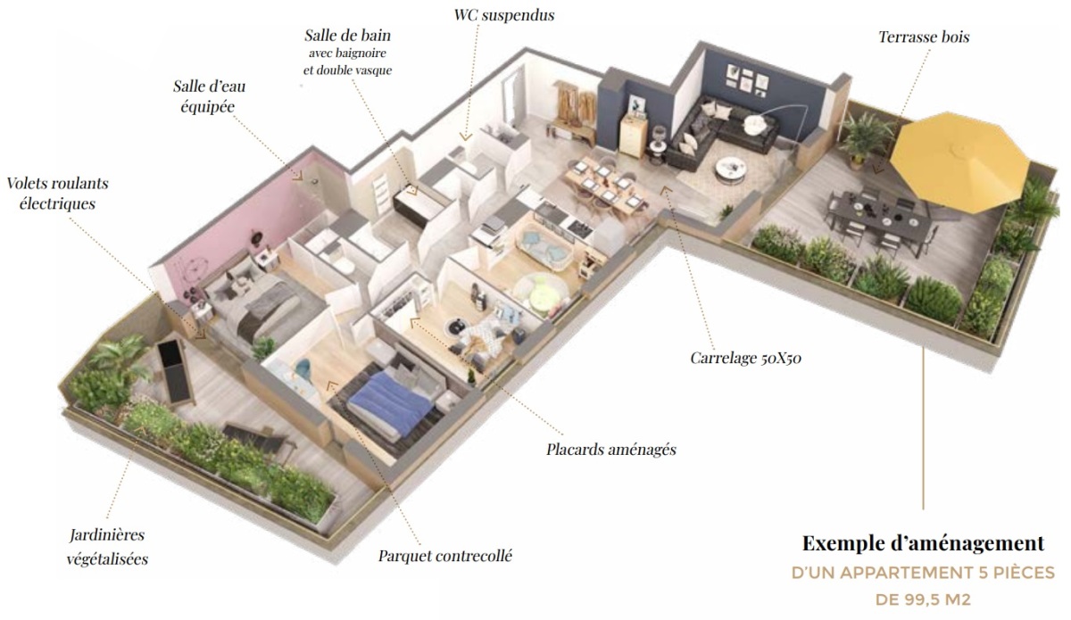 Programme neuf 66 Avenue : Appartements neufs à Saint-Orens-de-Gameville référence 5701, aperçu n°2