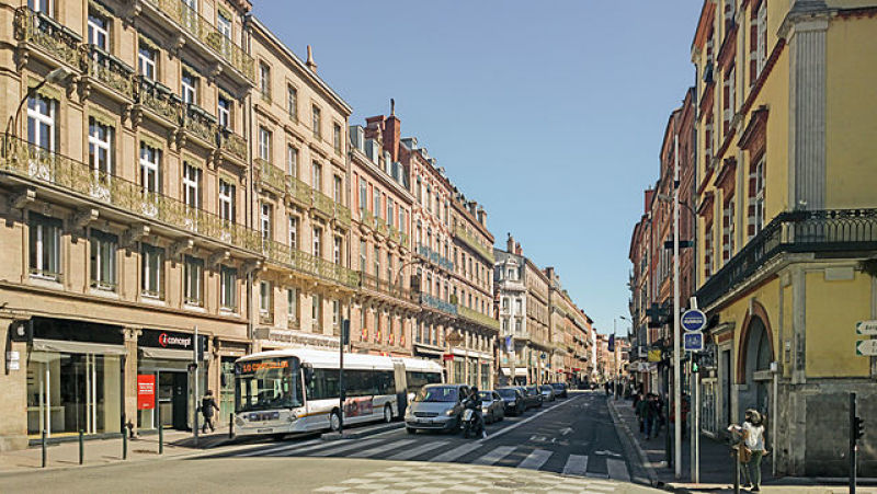 Rue de Metz Toulouse – vue actuelle de la rue