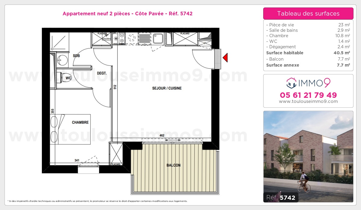 Plan et surfaces, Programme neuf  Référence n° 