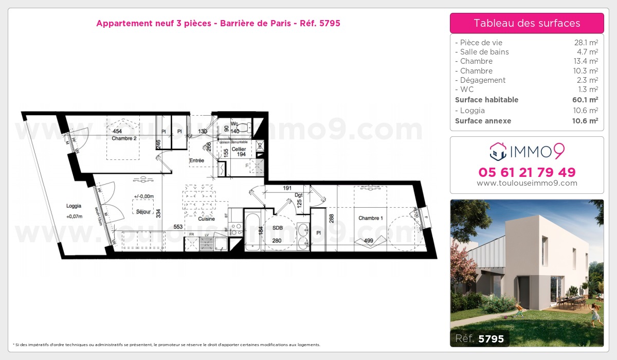 Plan et surfaces, Programme neuf  Référence n° 