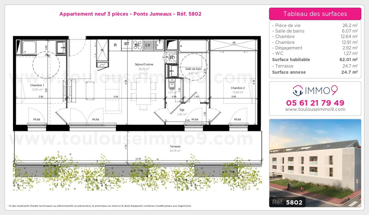 Plan et surfaces, Programme neuf  Référence n° 