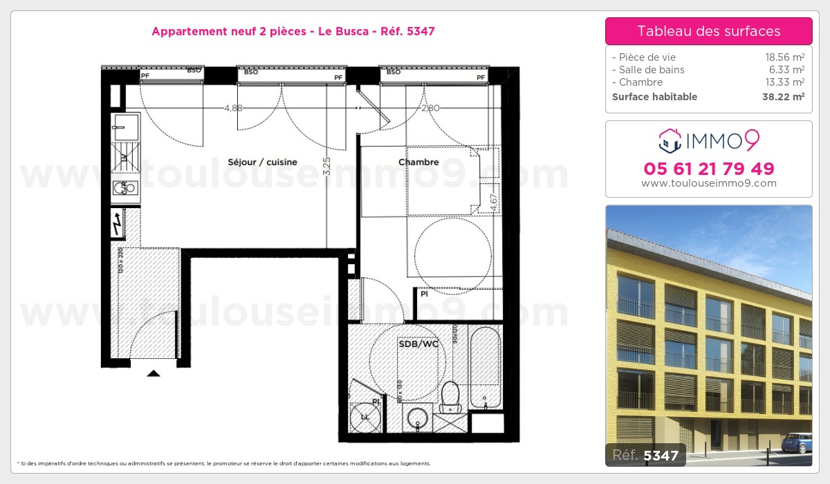 Plan et surfaces, Programme neuf  Référence n° 