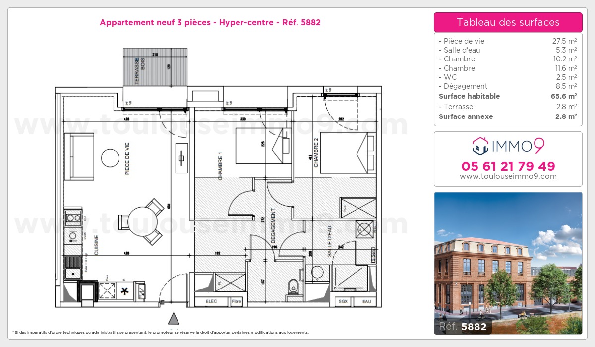 Plan et surfaces, Programme neuf  Référence n° 