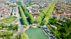 VNF Canal du Midi –Vue aérienne du port de l’Embouchure des ponts jumeaux et du Canal du Midi