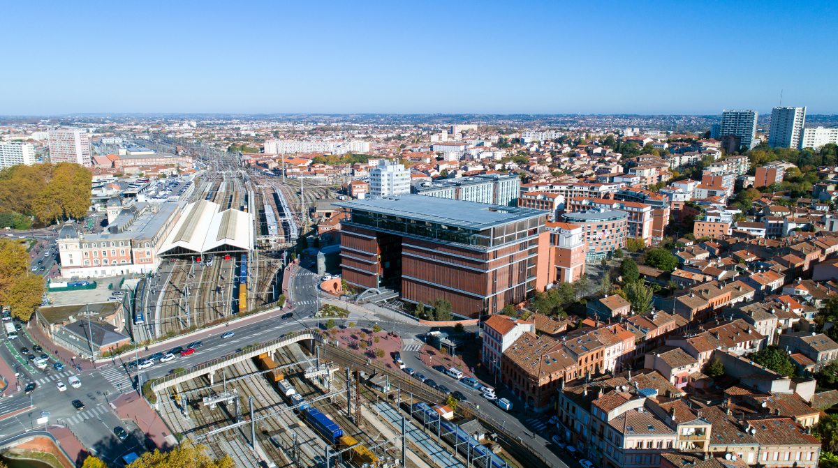 Réseau de chaleur urbain Toulouse – vue aérienne sur le quartier Matabiau à Toulouse