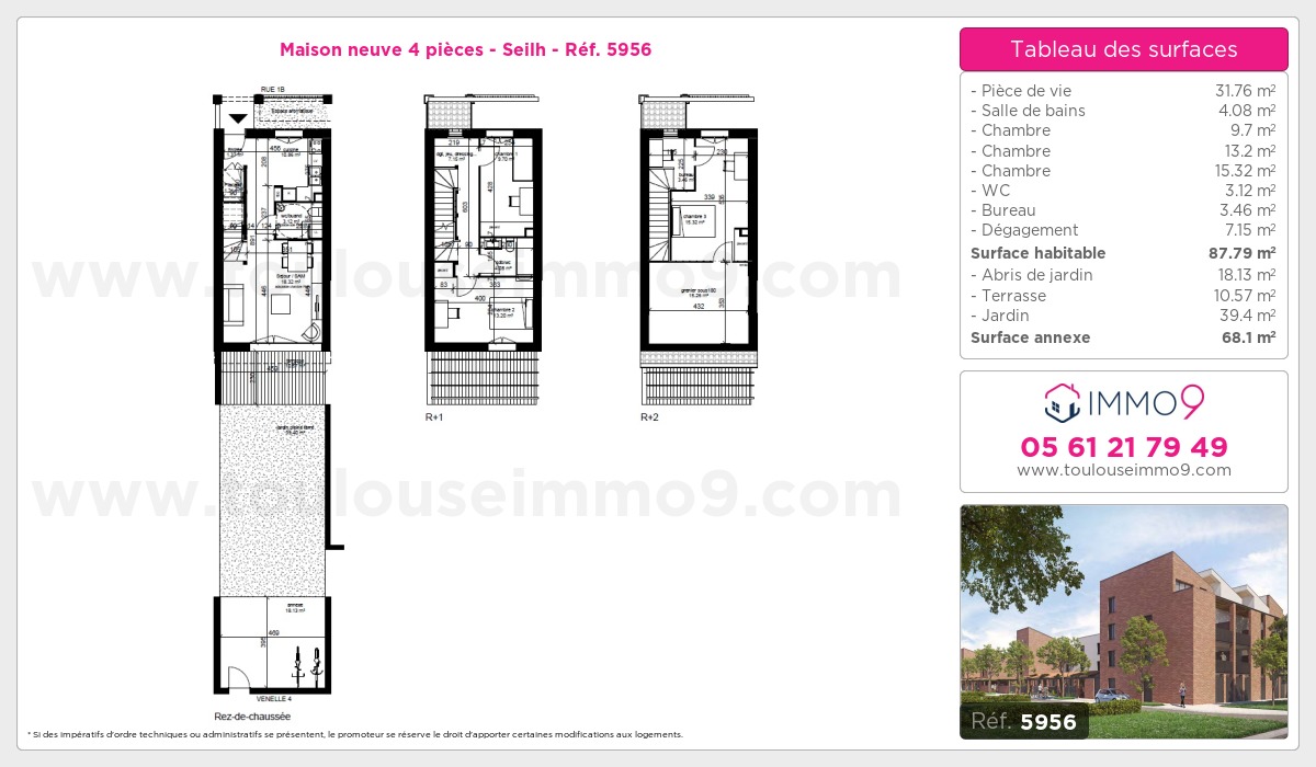 Plan et surfaces, Programme neuf Seilh Référence n° 5956