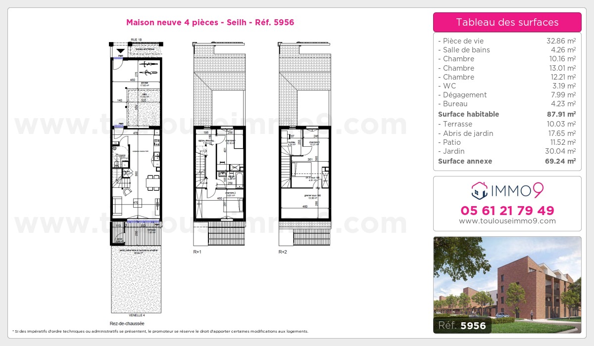 Plan et surfaces, Programme neuf Seilh Référence n° 5956