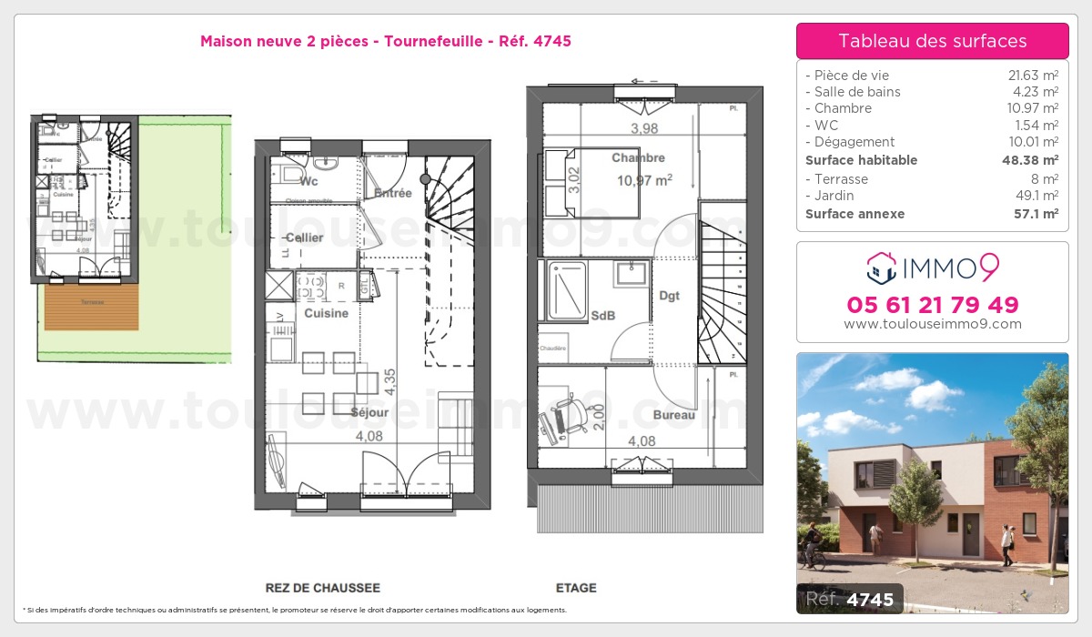 Plan et surfaces, Programme neuf  Référence n° 