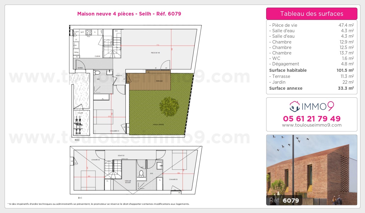 Plan et surfaces, Programme neuf Seilh Référence n° 6079