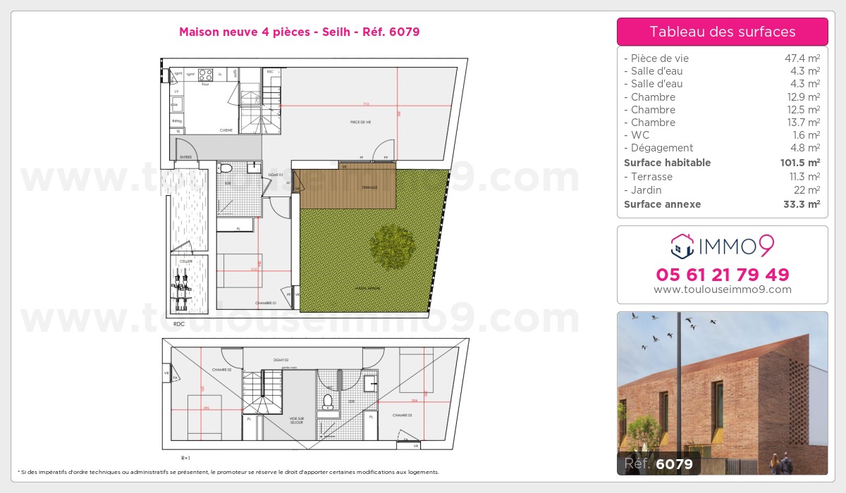 Plan et surfaces, Programme neuf Seilh Référence n° 6079