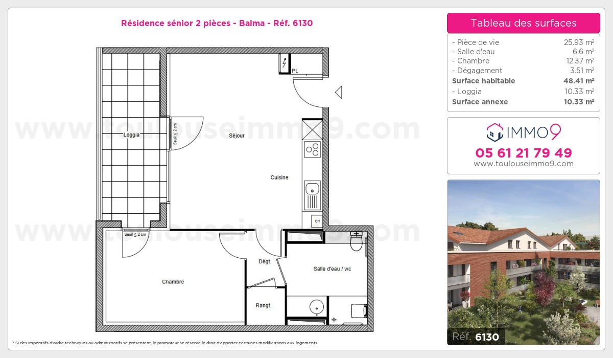 Plan et surfaces, Programme neuf Balma Référence n° 6130