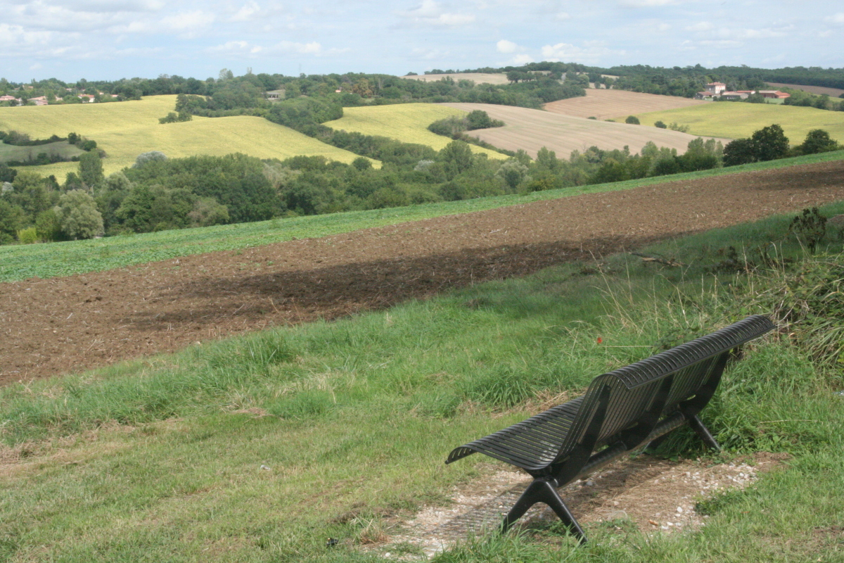 Un banc à Pin-Balma