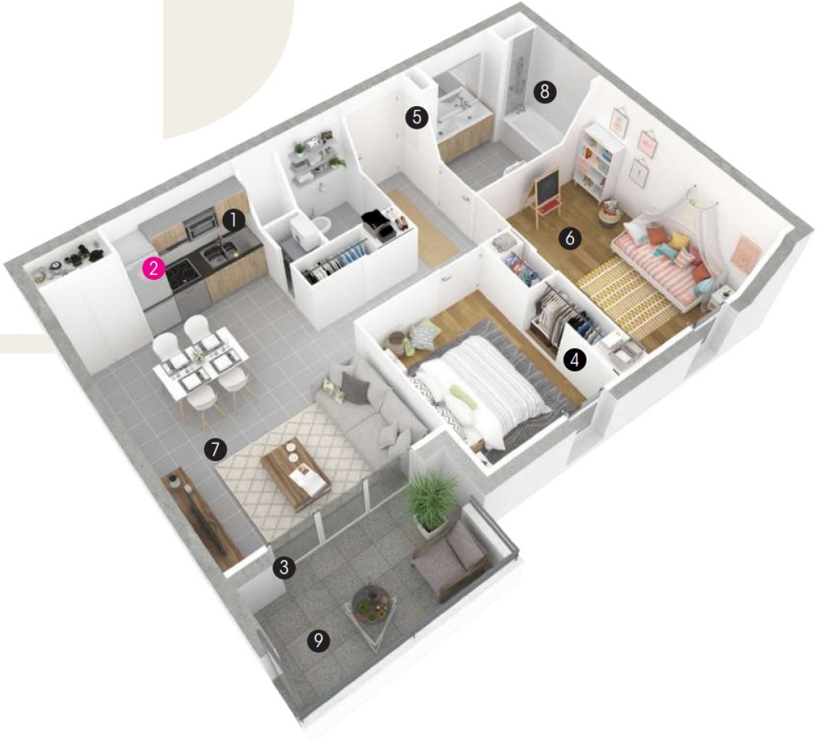 Programme neuf Clos Périés : Appartements neufs à Barrière de Paris référence 6272, aperçu n°1