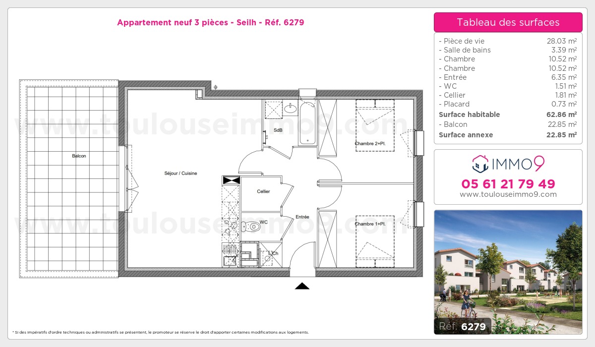 Plan et surfaces, Programme neuf Seilh Référence n° 6279