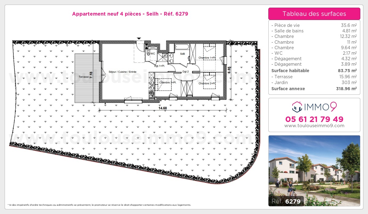 Plan et surfaces, Programme neuf Seilh Référence n° 6279