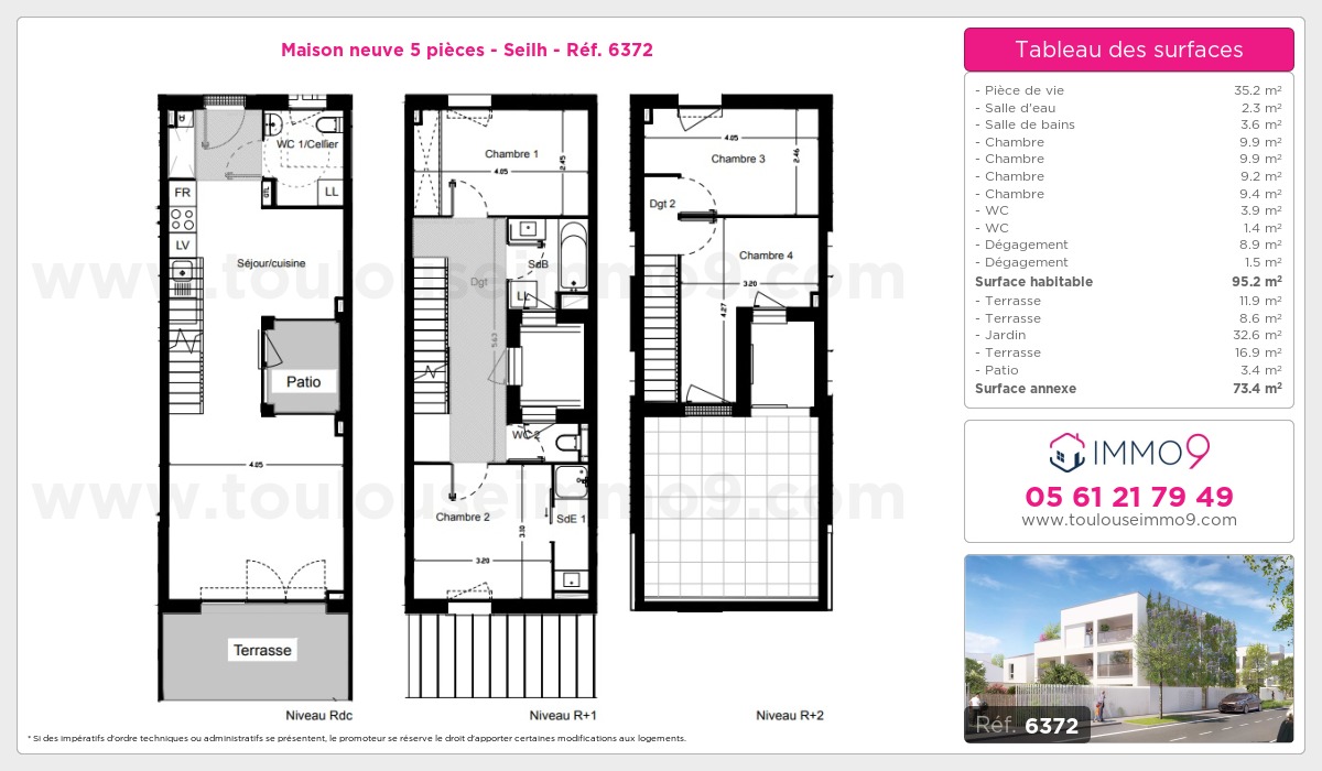 Plan et surfaces, Programme neuf Seilh Référence n° 6372